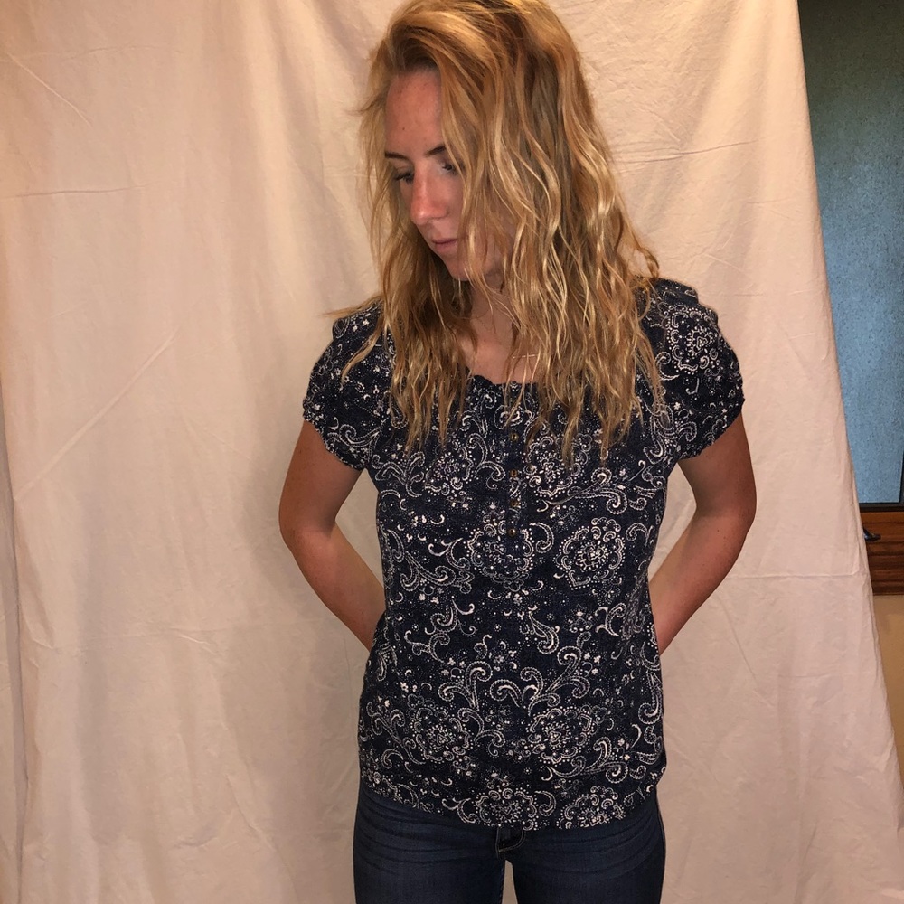 Frilly printed top